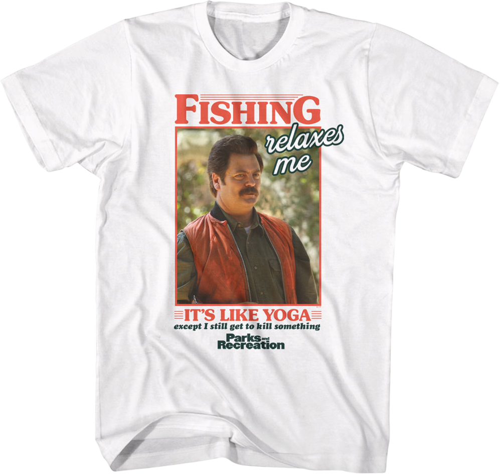Fishing Relaxes Me Parks And Recreation T-Shirt