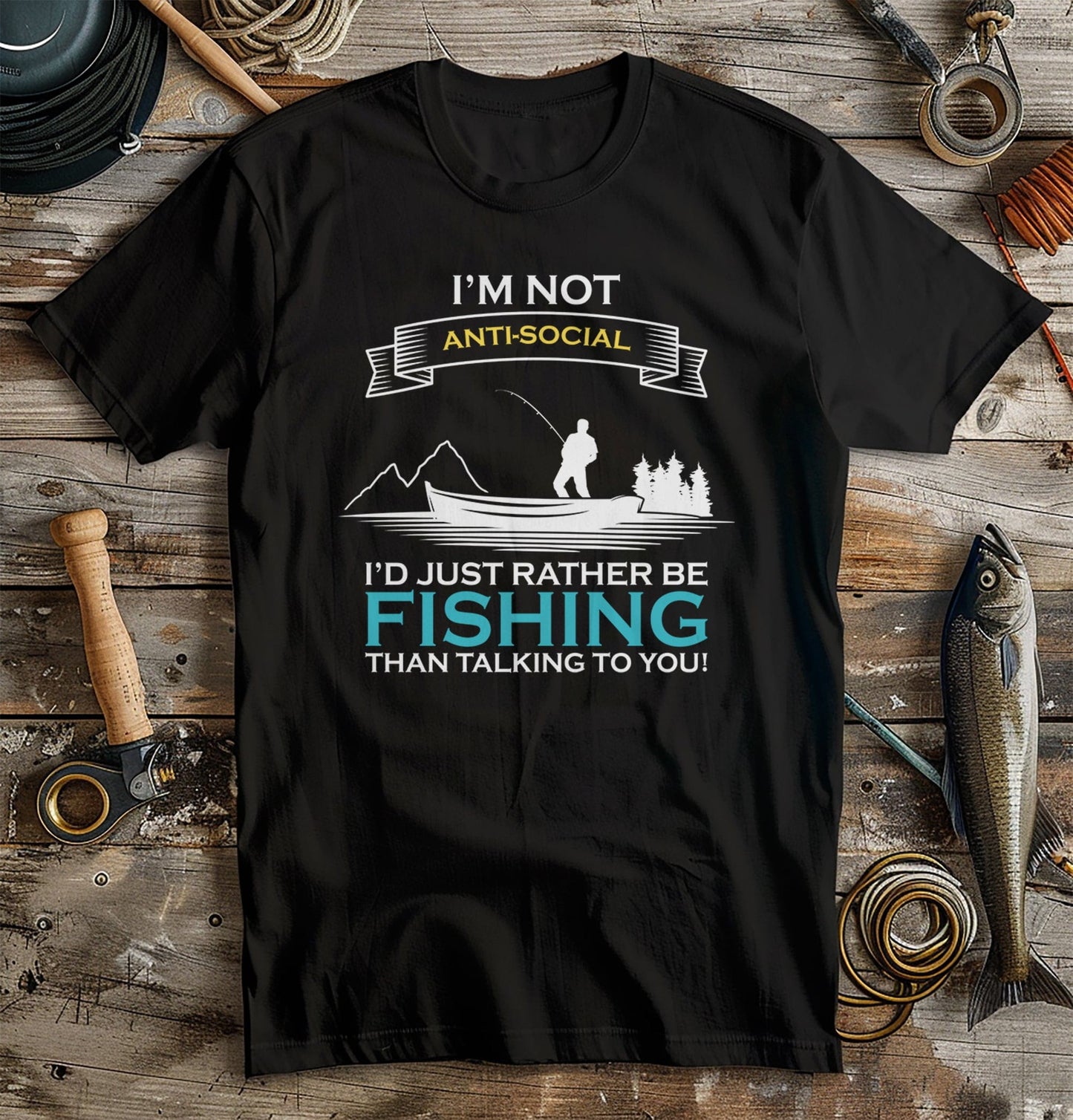 Fishing AntiSocial Enthusiast T-Shirt