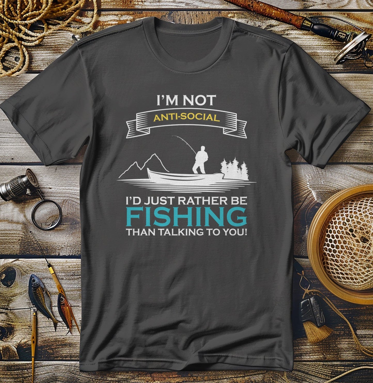 Fishing AntiSocial Enthusiast T-Shirt