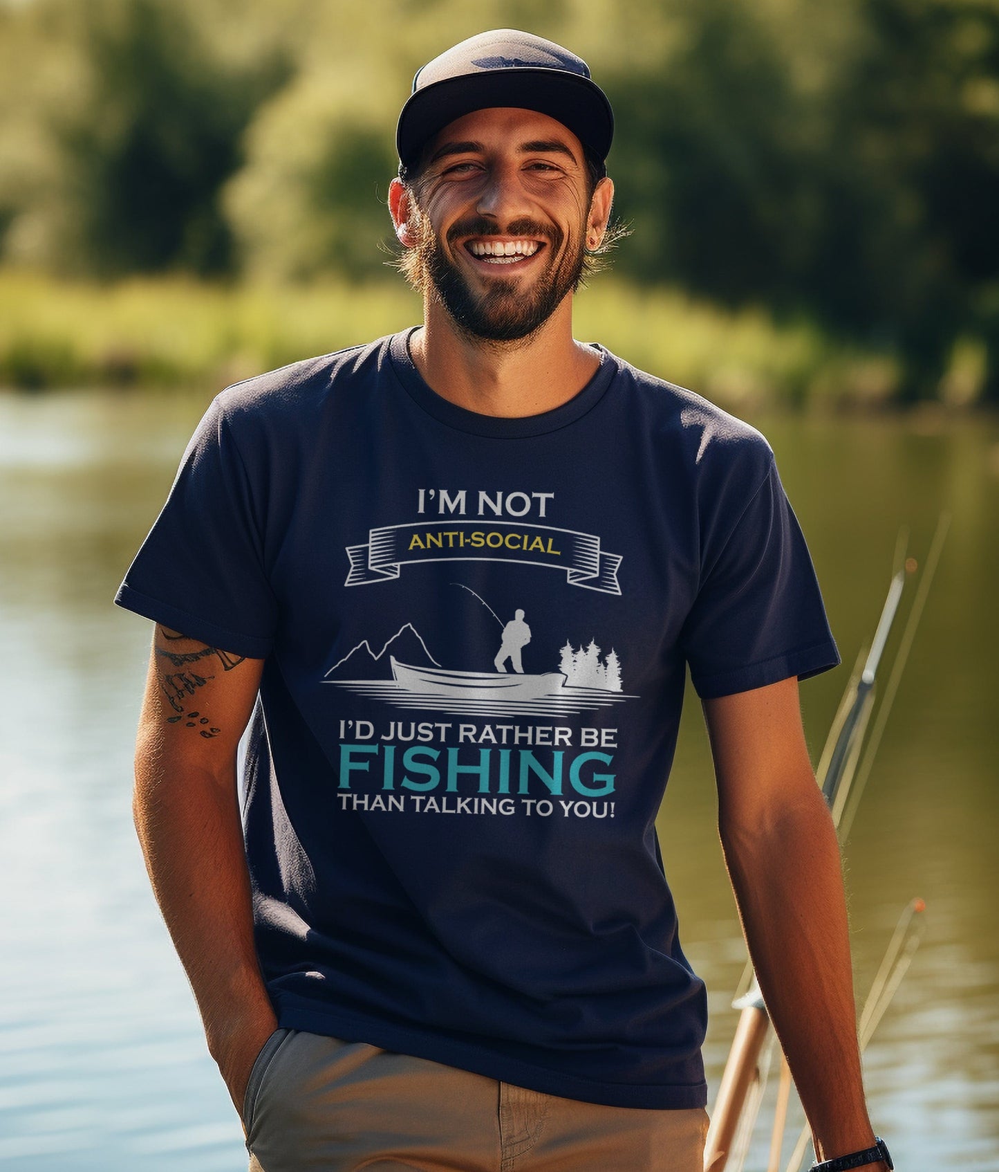 Fishing AntiSocial Enthusiast T-Shirt