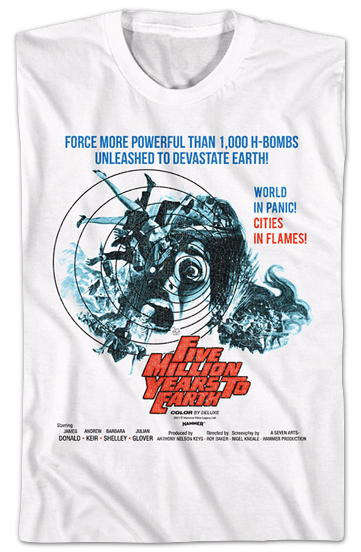 Five Million Years To Earth Hammer Films T-Shirt