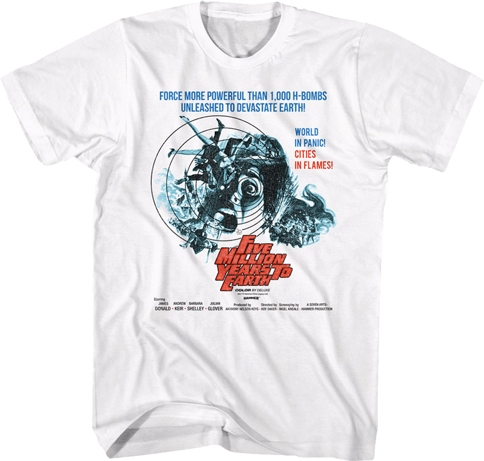 Five Million Years To Earth Hammer Films T-Shirt
