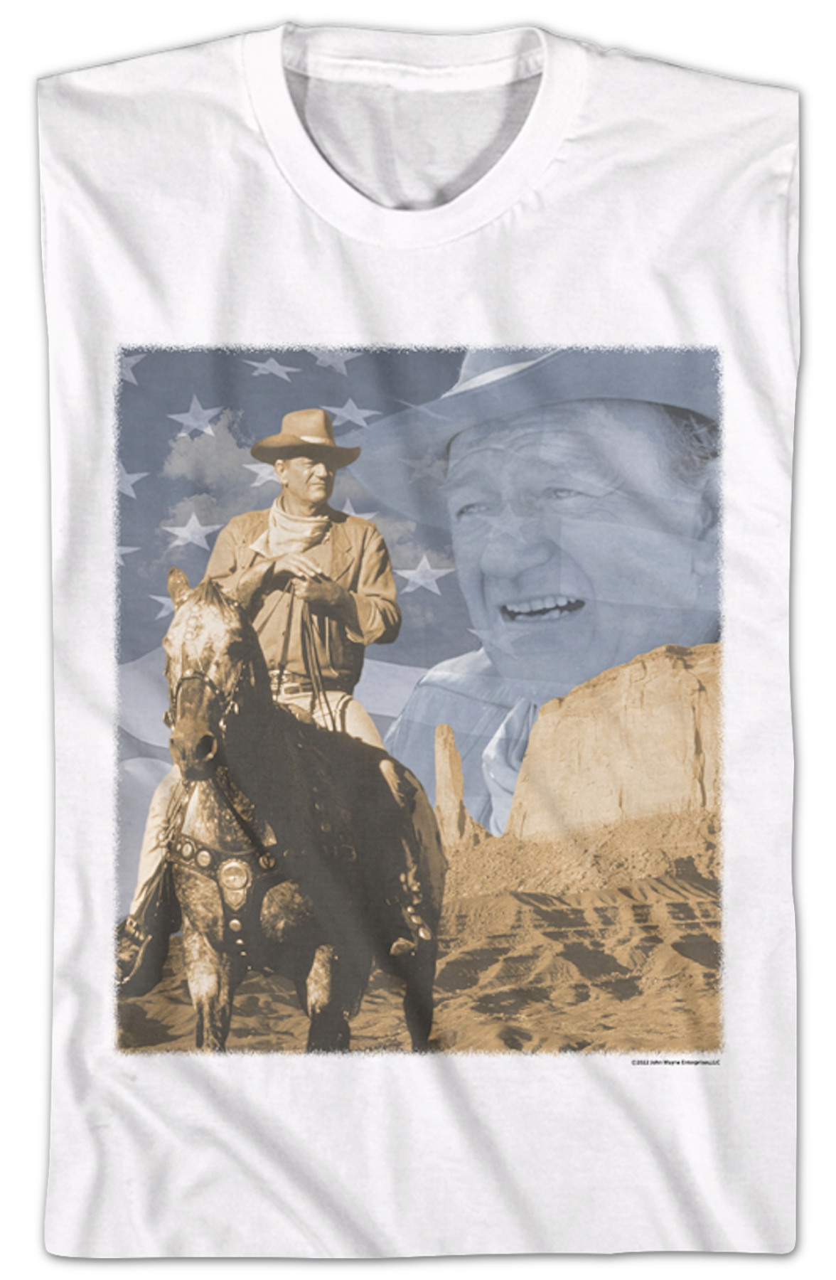 Flag Collage John Wayne T-Shirt