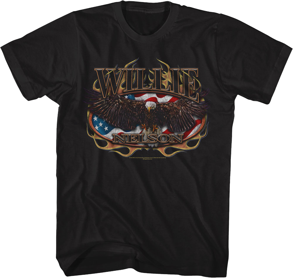 Flag & Eagle Willie Nelson T-Shirt