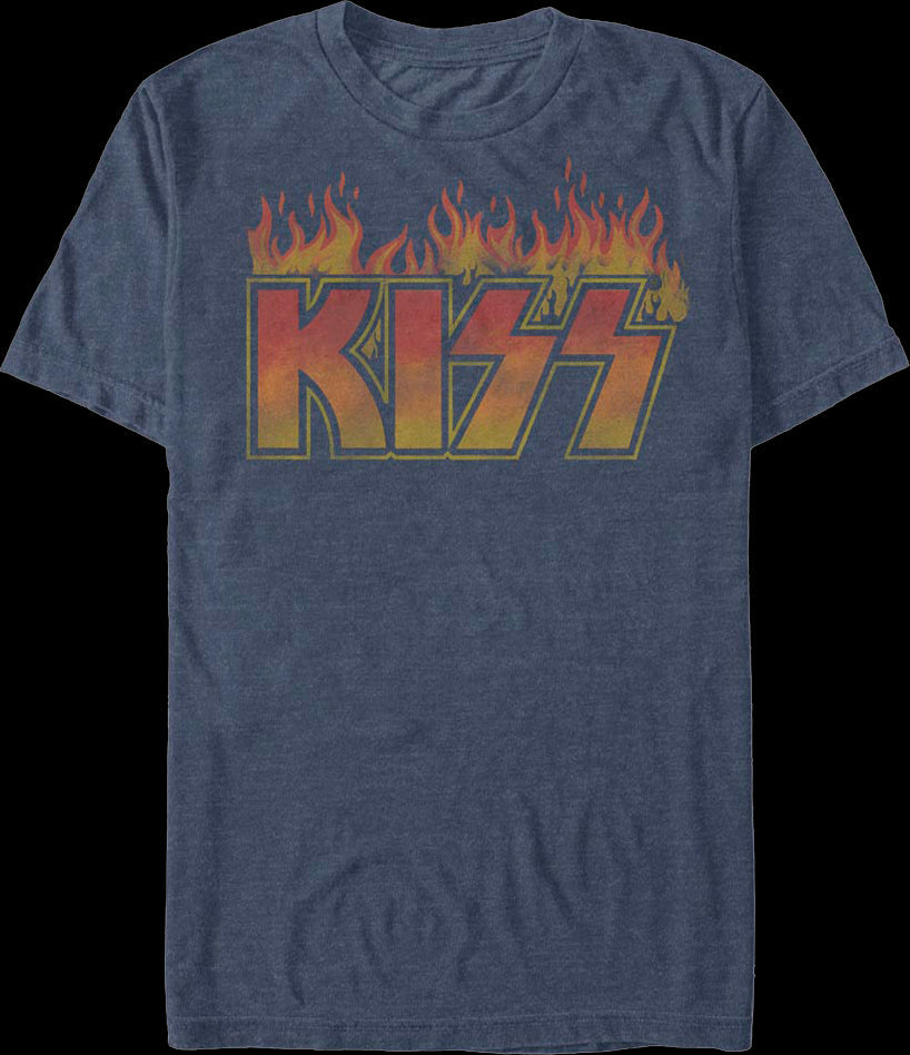 Flaming Logo KISS T-Shirt