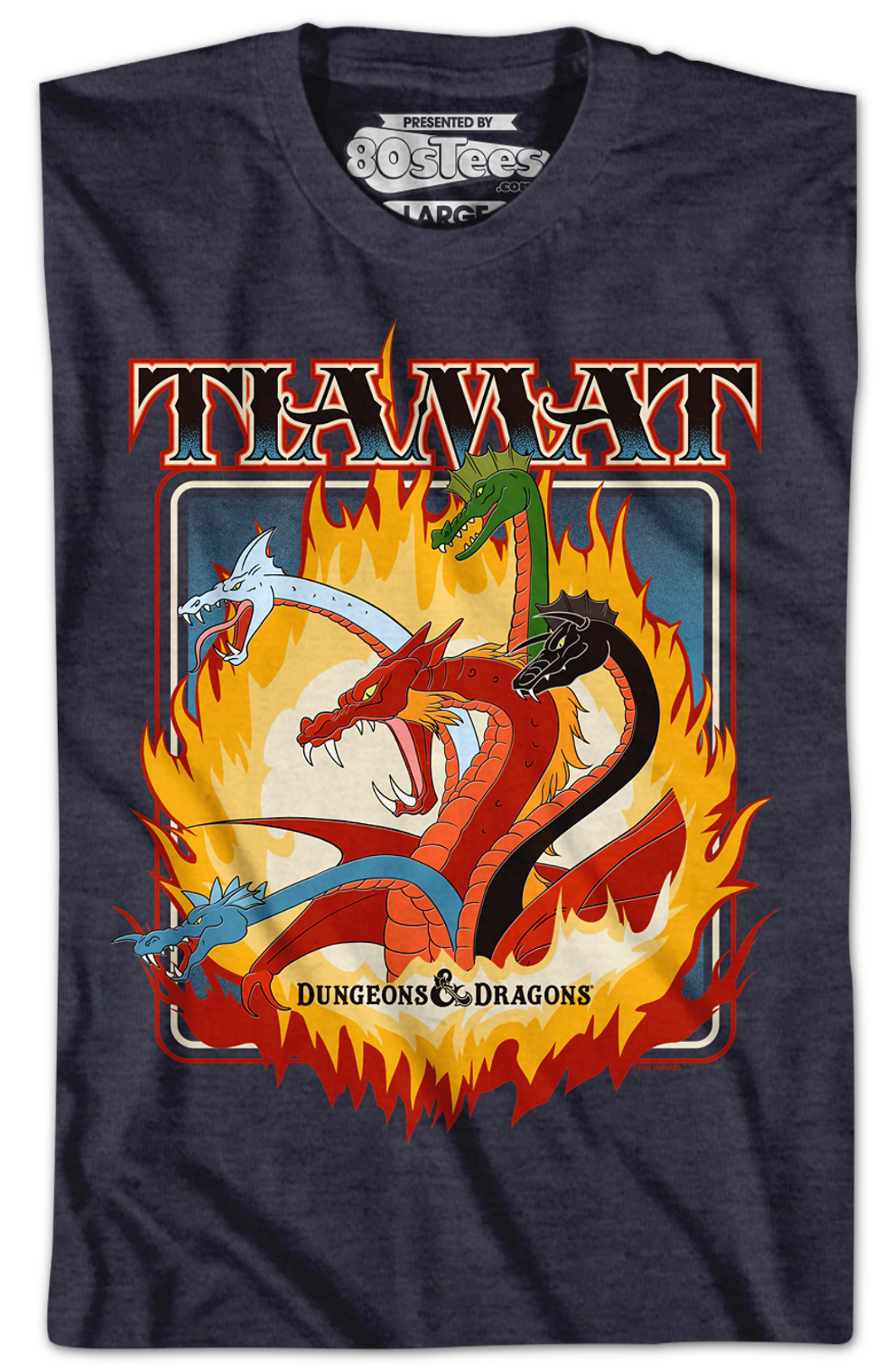 Flaming Tiamat Dungeons & Dragons T-Shirt