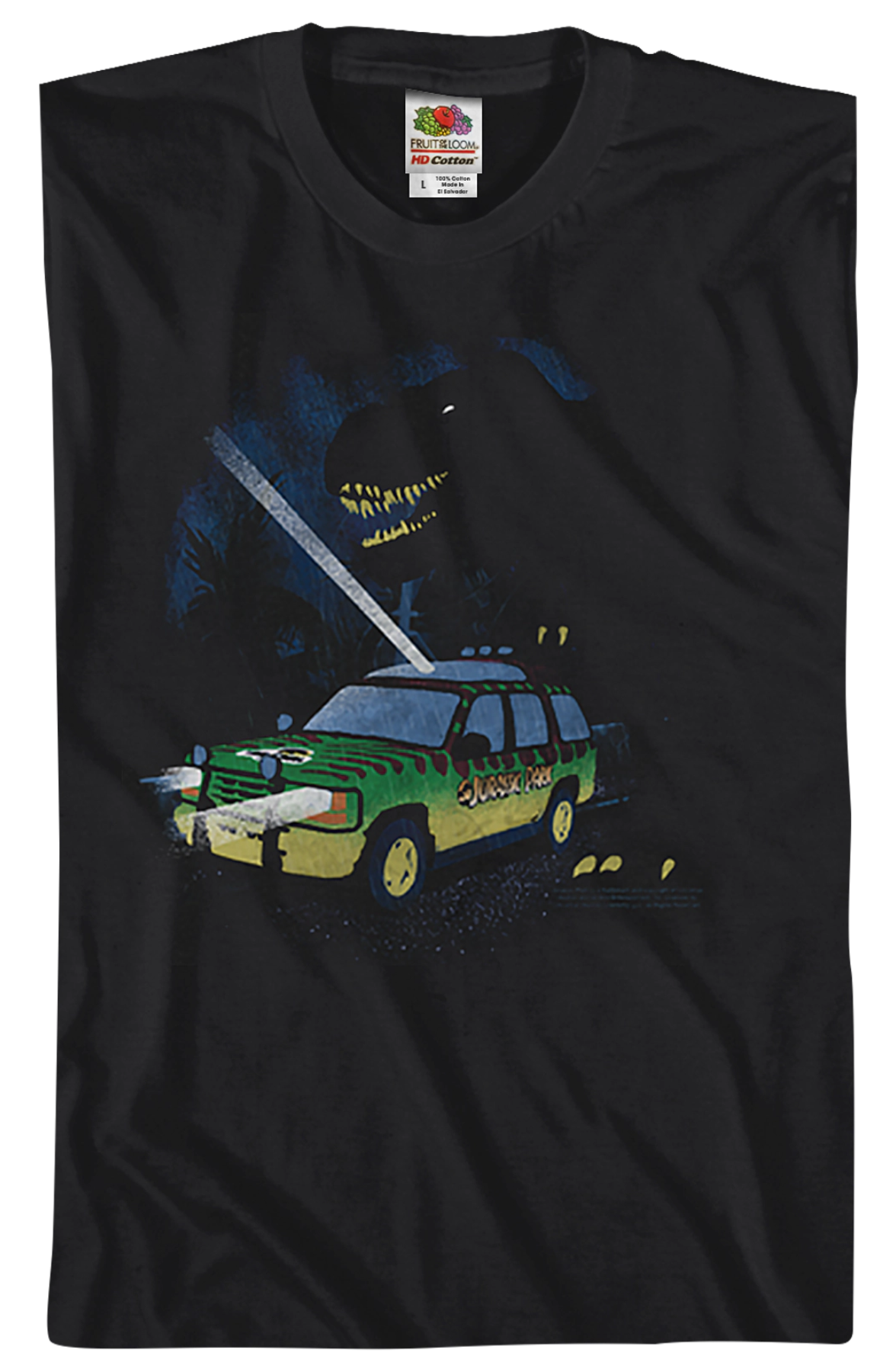 Flashlight Jurassic Park T-Shirt