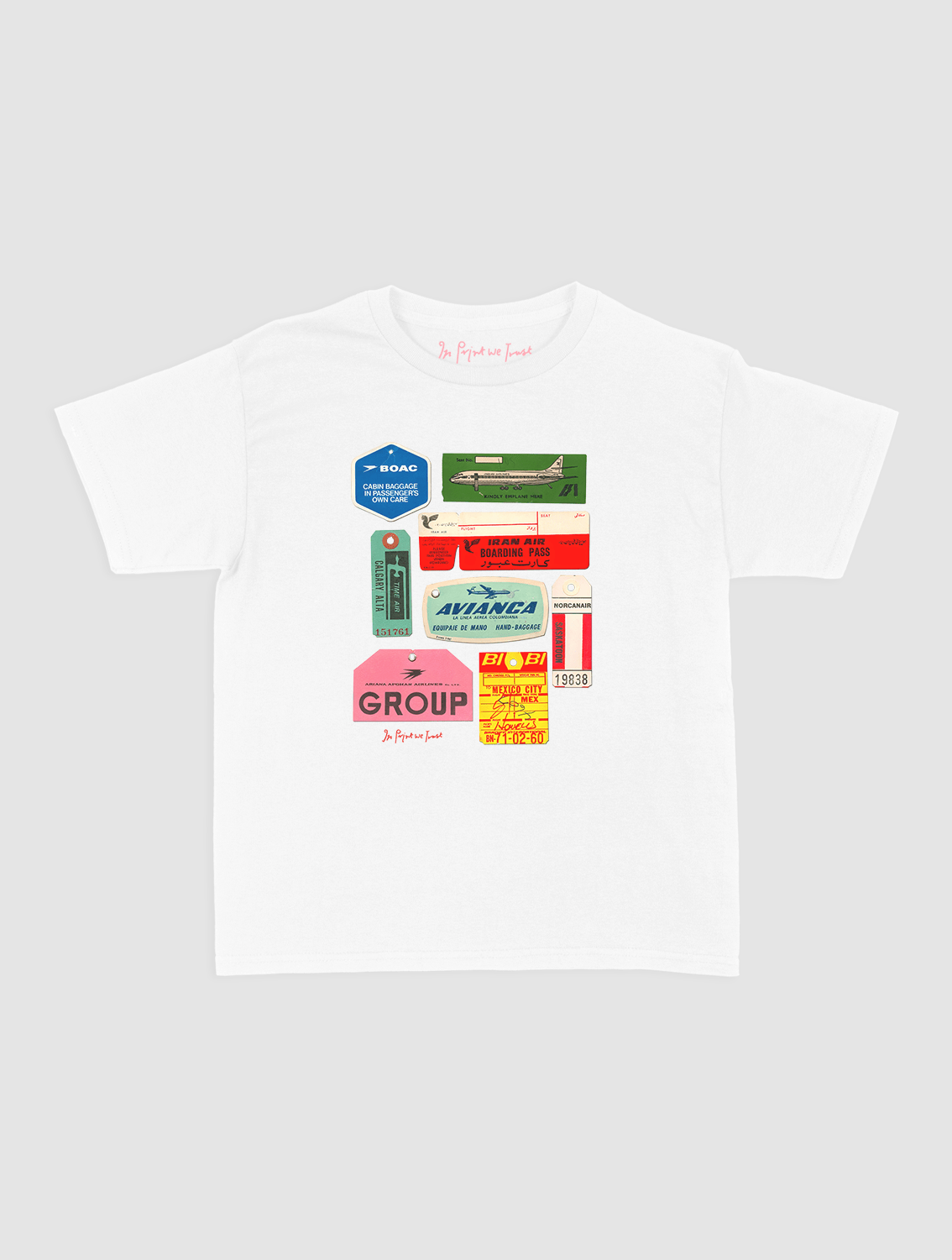flights not feelings baby tee