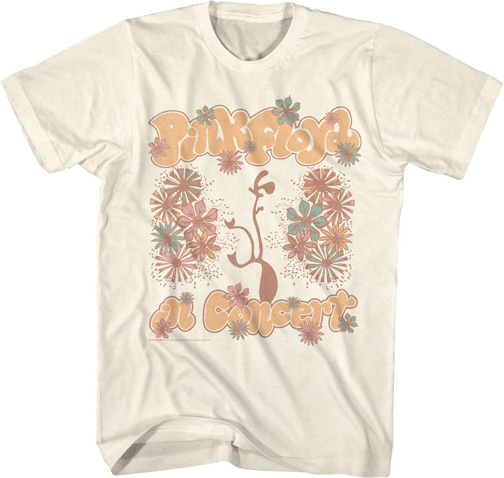 Floral Concert Pink Floyd T-Shirt