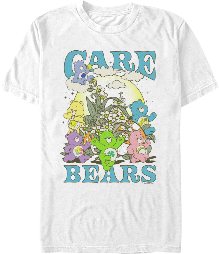 Flower Field Care Bears T-Shirt