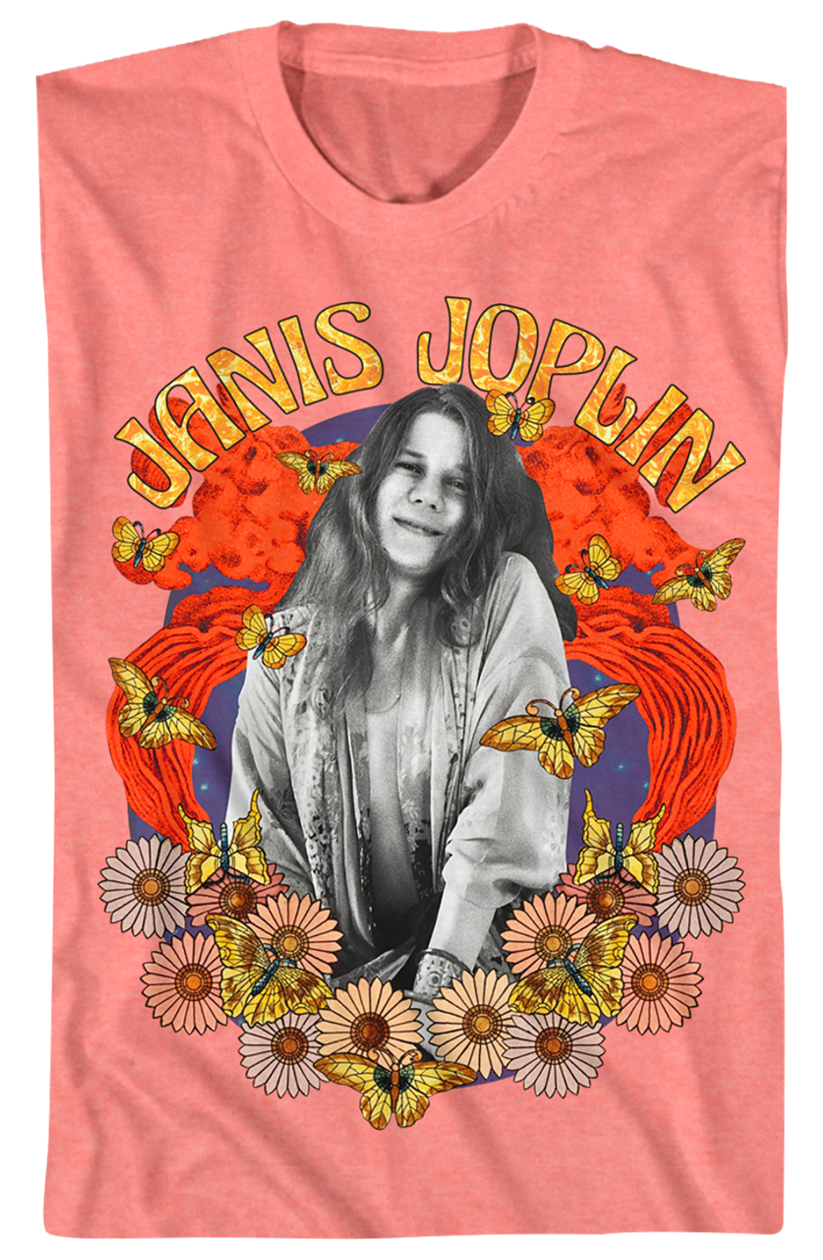 Flower Power Janis Joplin T-Shirt