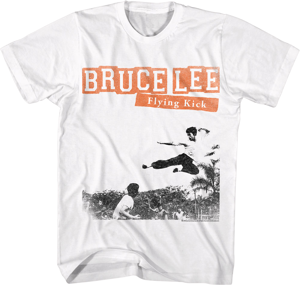Flying Kick Bruce Lee T-Shirt