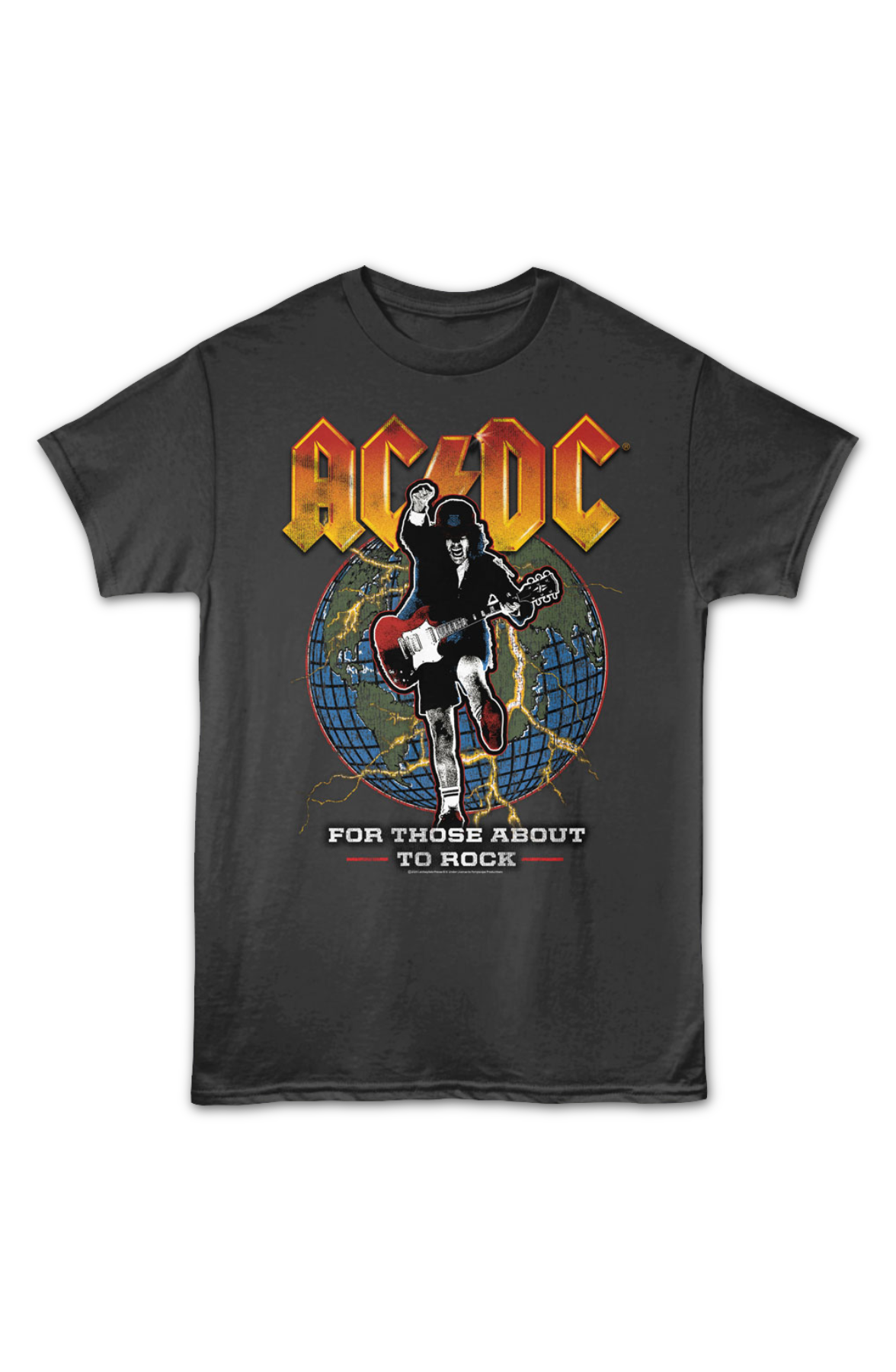 For Those About To Rock Globe ACDC T-Shirt