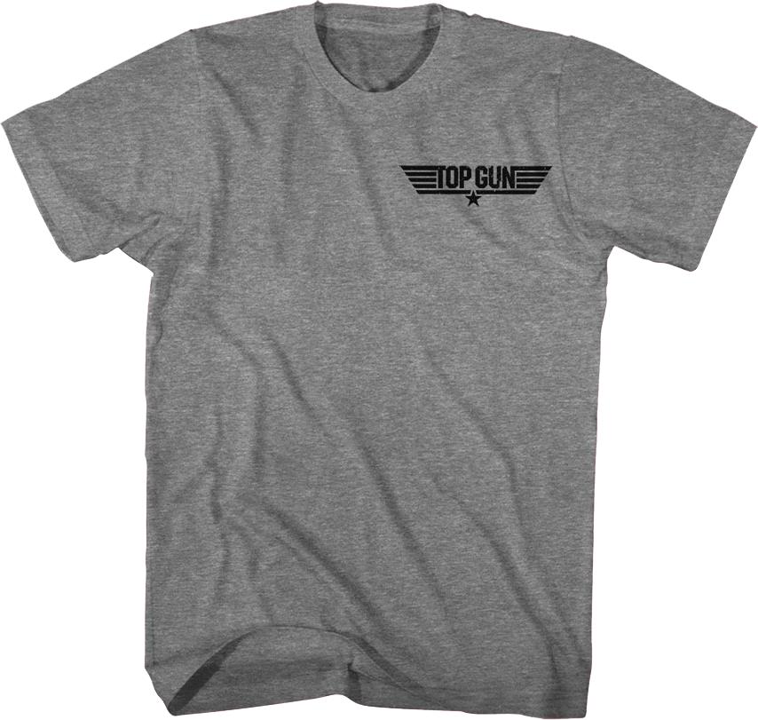 Front & Back Because I Was Inverted Top Gun T-Shirt
