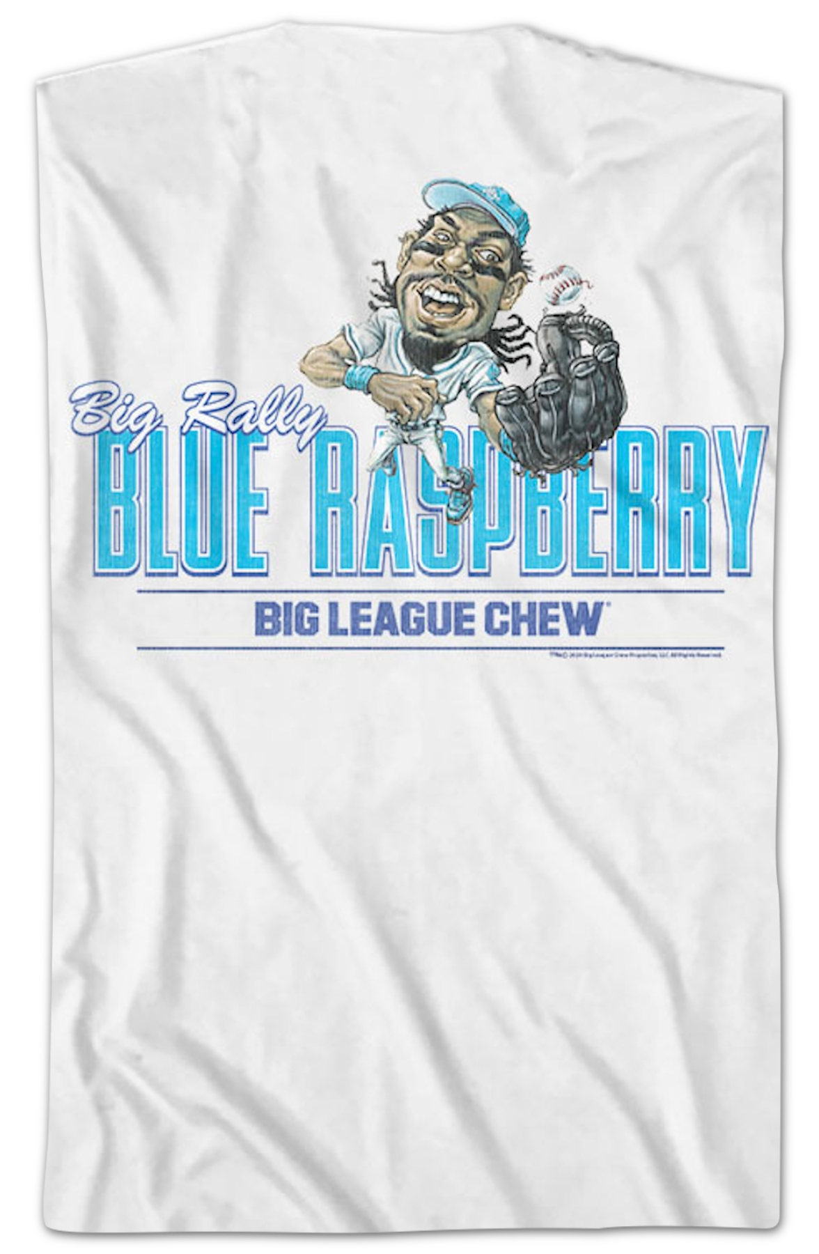Front & Back Big Rally Blue Raspberry Big League Chew T-Shirt