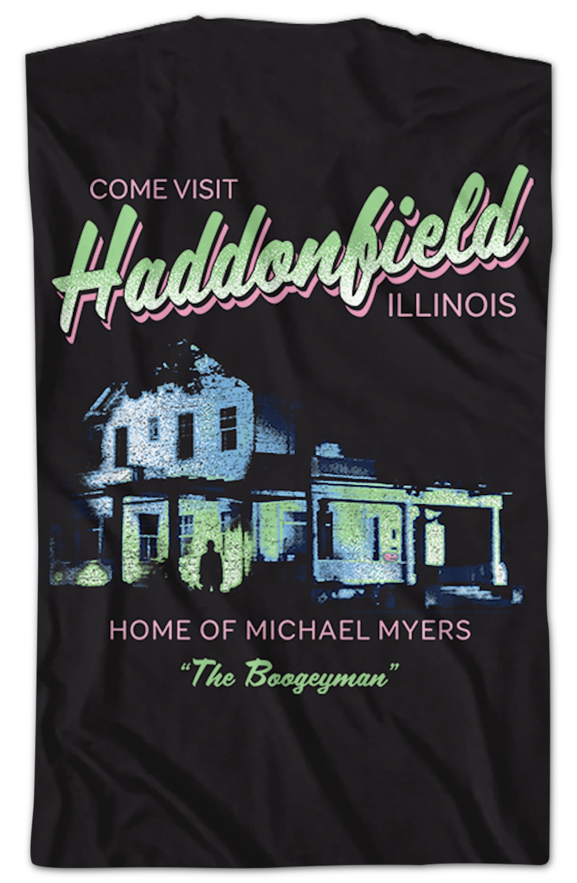 Front & Back Come Visit Haddonfield Halloween T-Shirt