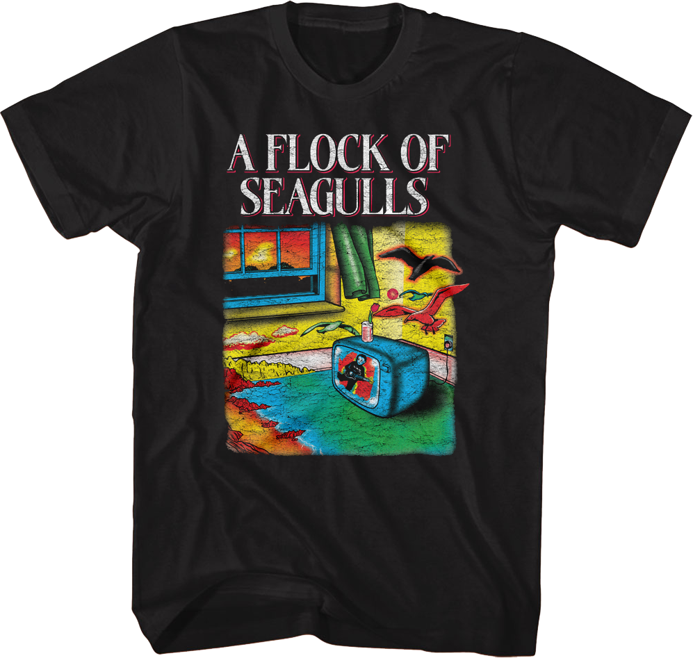 Front & Back Flock Of Seagulls T-Shirt