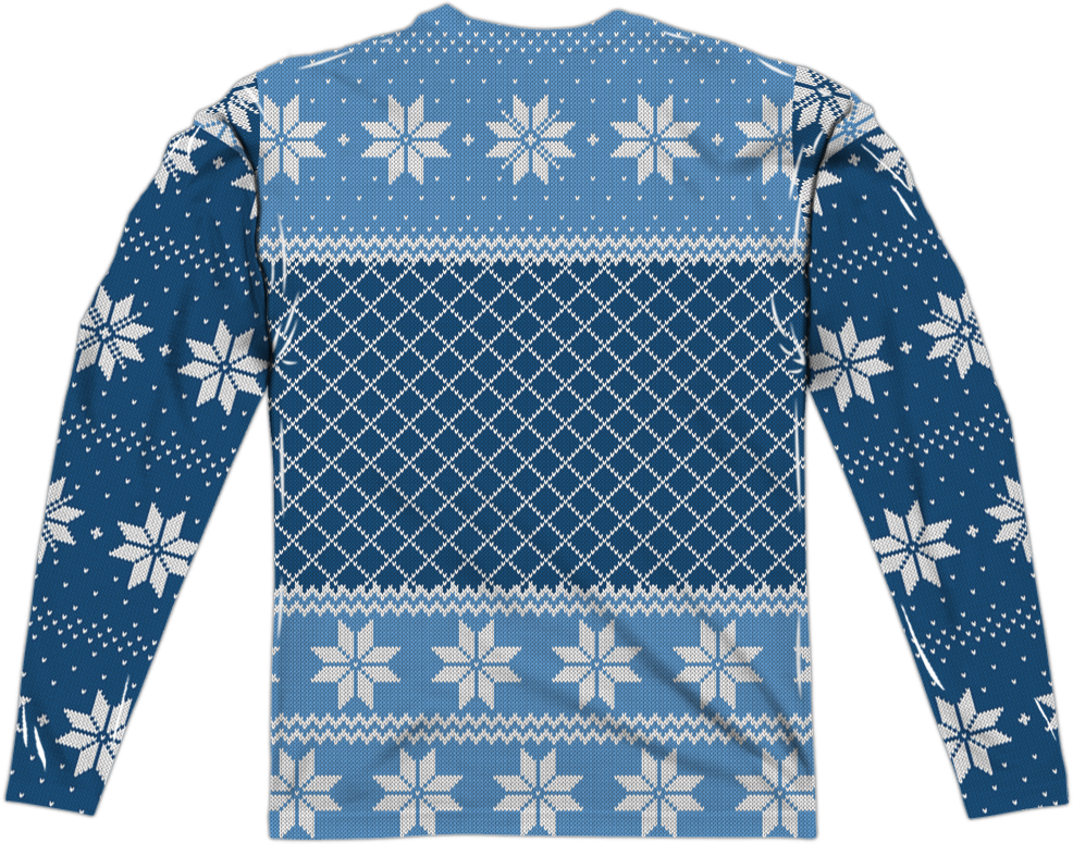 Frosty The Snowman Faux Ugly Christmas Sweater Long Sleeve Tee