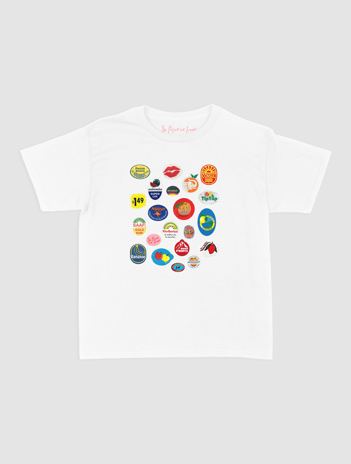 fruit stickers baby tee
