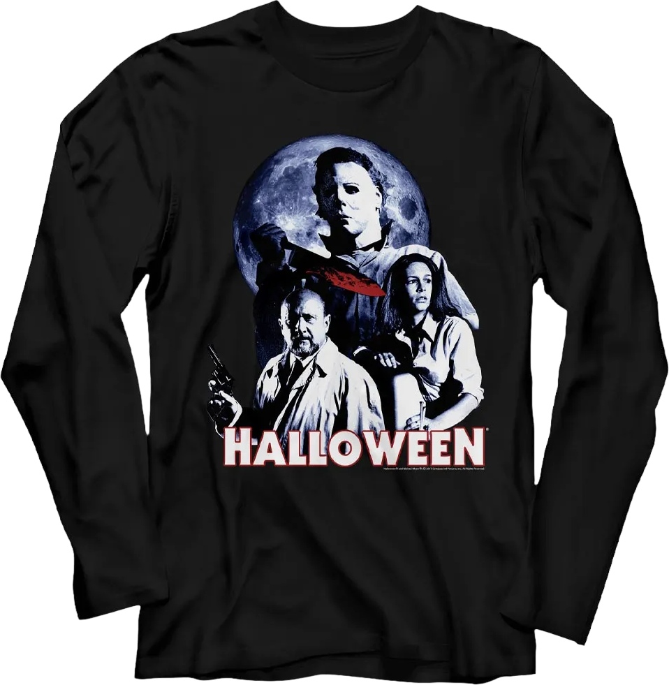 Full Moon Halloween Long Sleeve Shirt
