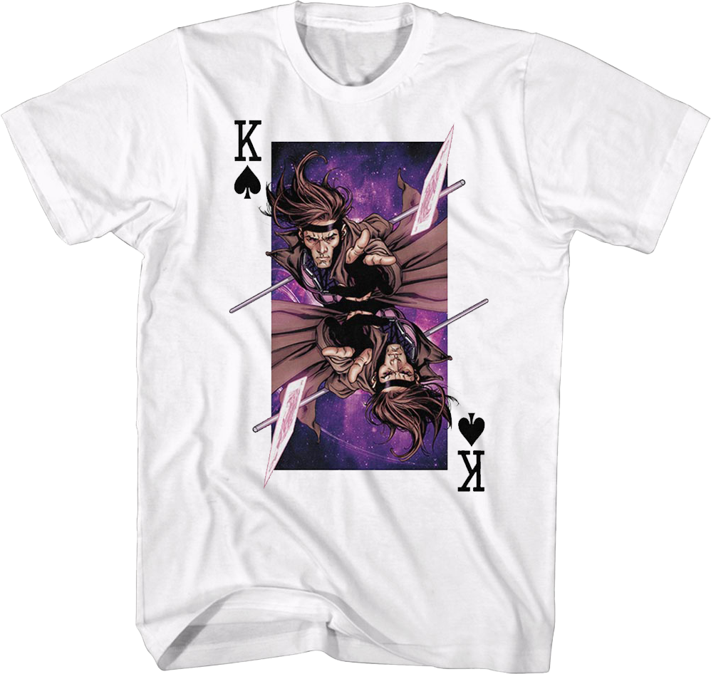Gambit King Playing Card X-Men T-Shirt