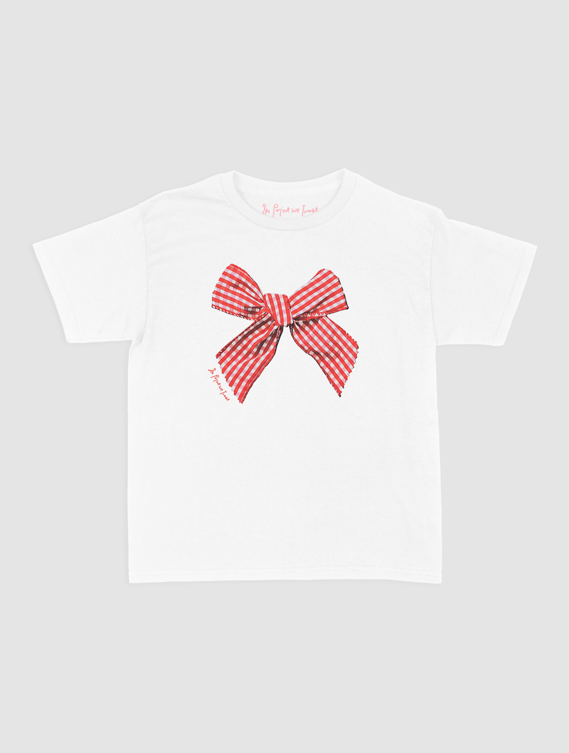 gingham baby tee