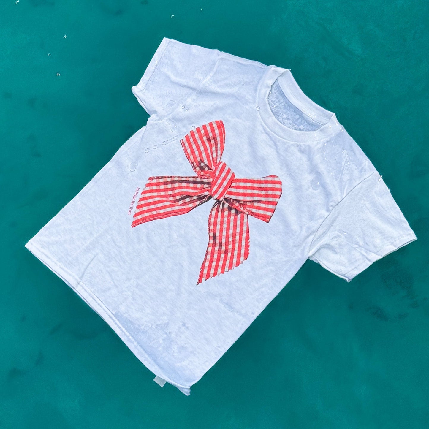 gingham baby tee