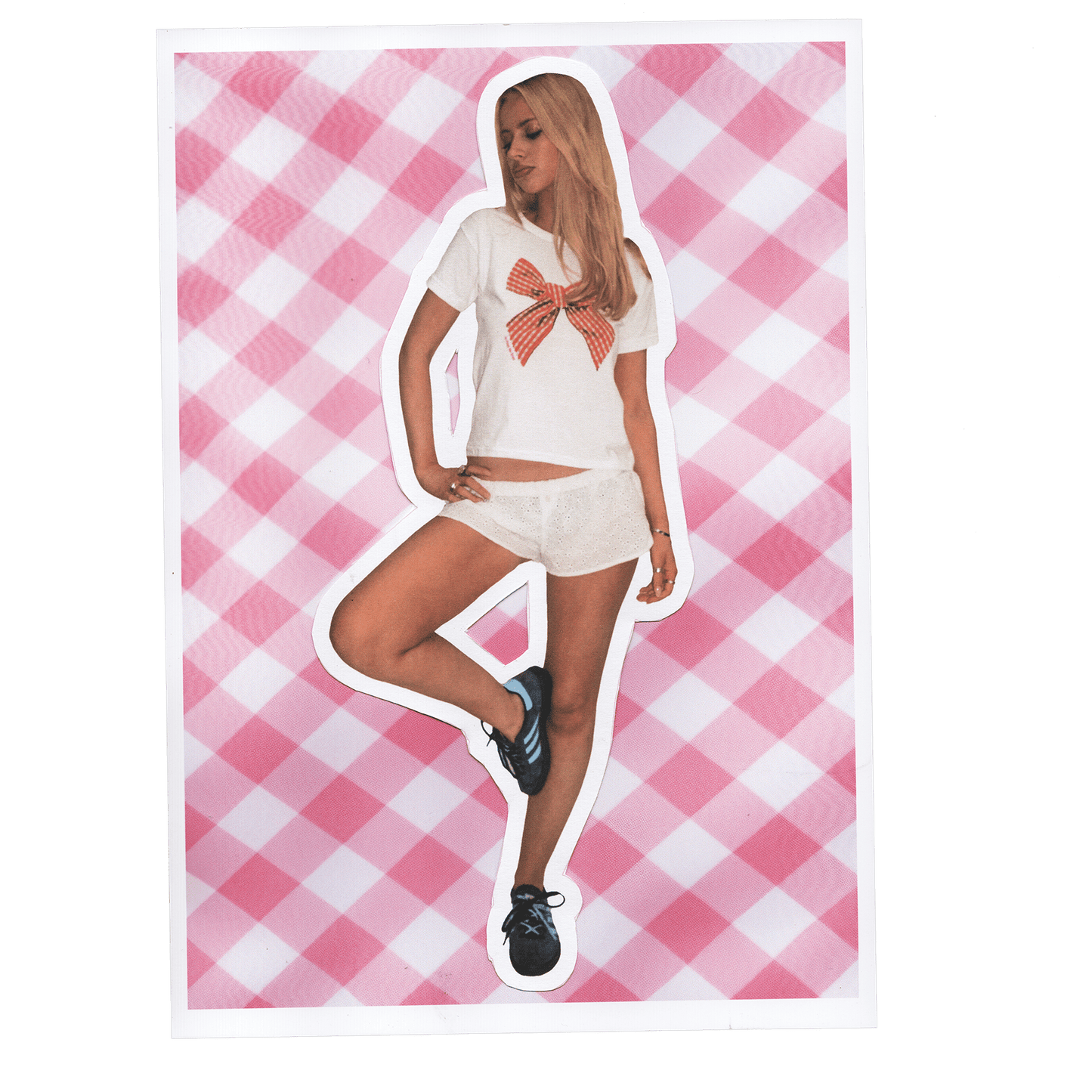 gingham baby tee