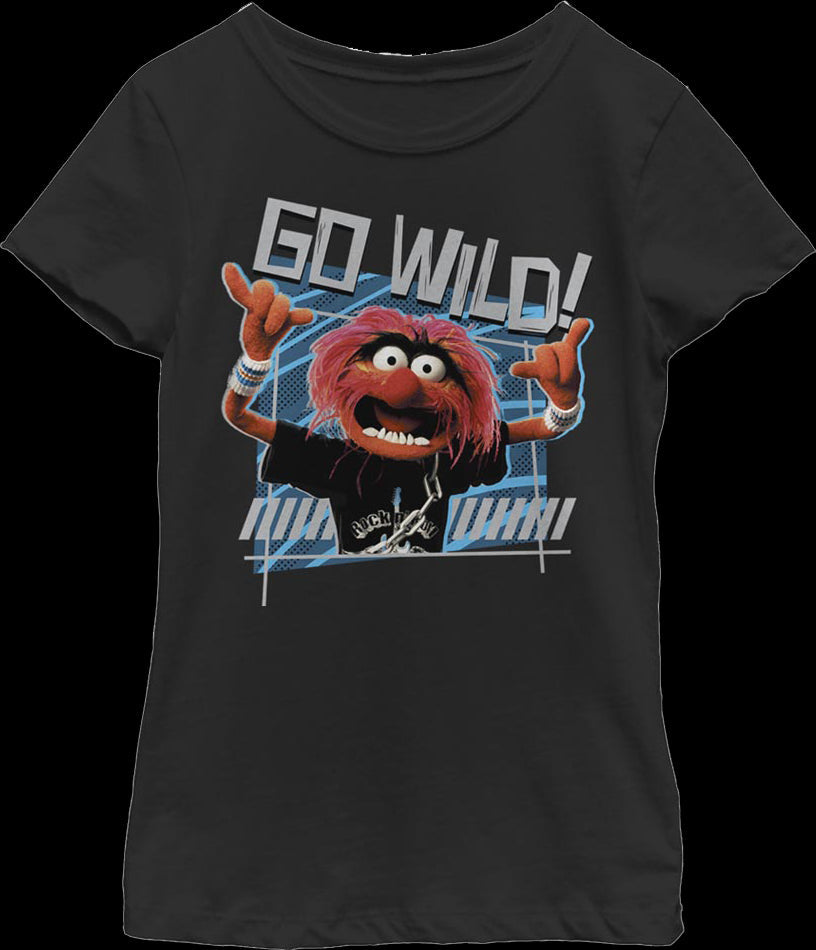 Girls Youth Animal Go Wild Muppets Shirt