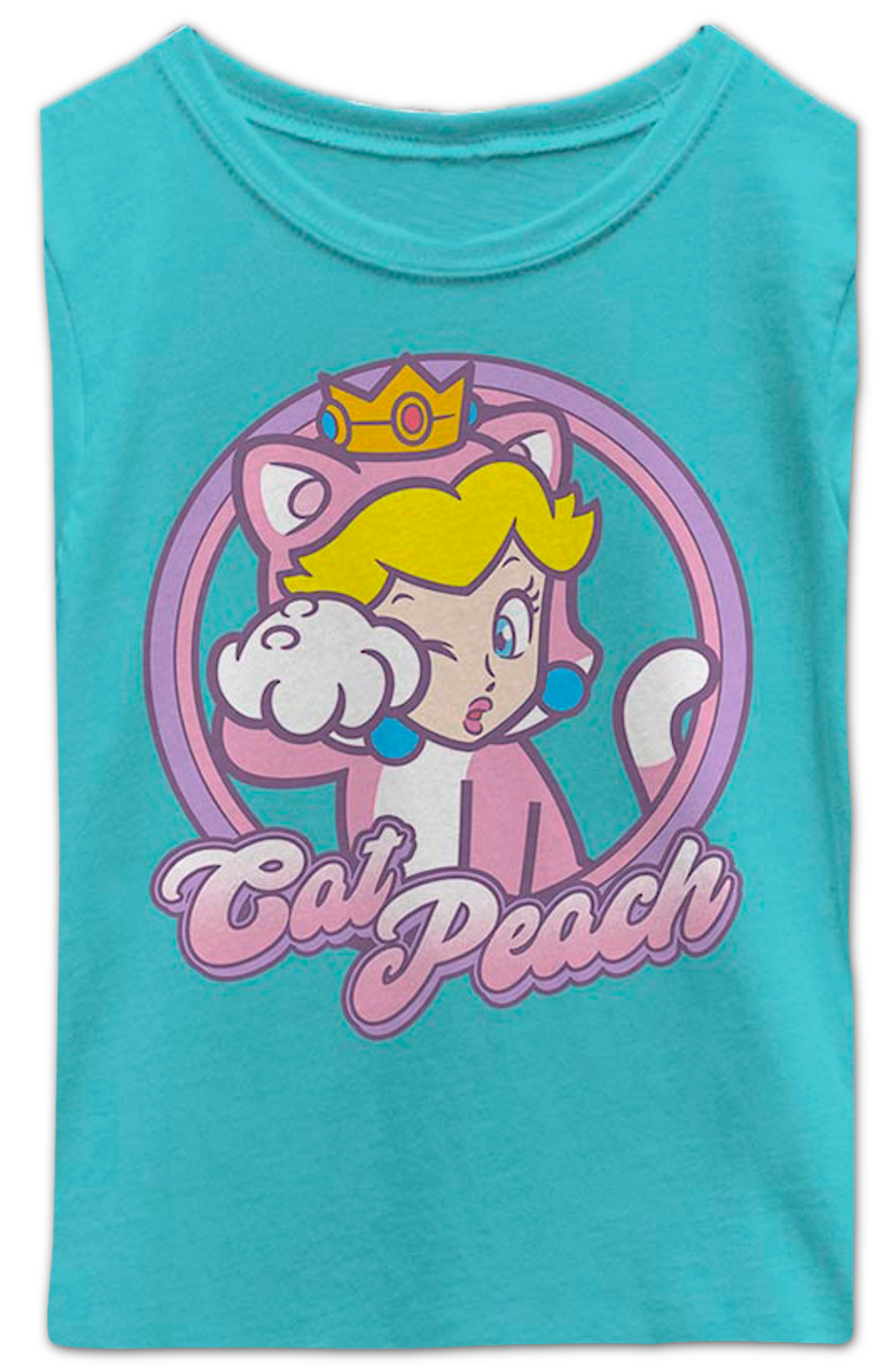 Girls Youth Cat Peach Super Mario Bros. Shirt