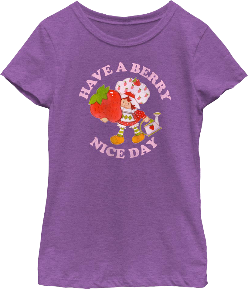 Girls Youth Have A Berry Nice Day Strawberry Shortcake Shirt