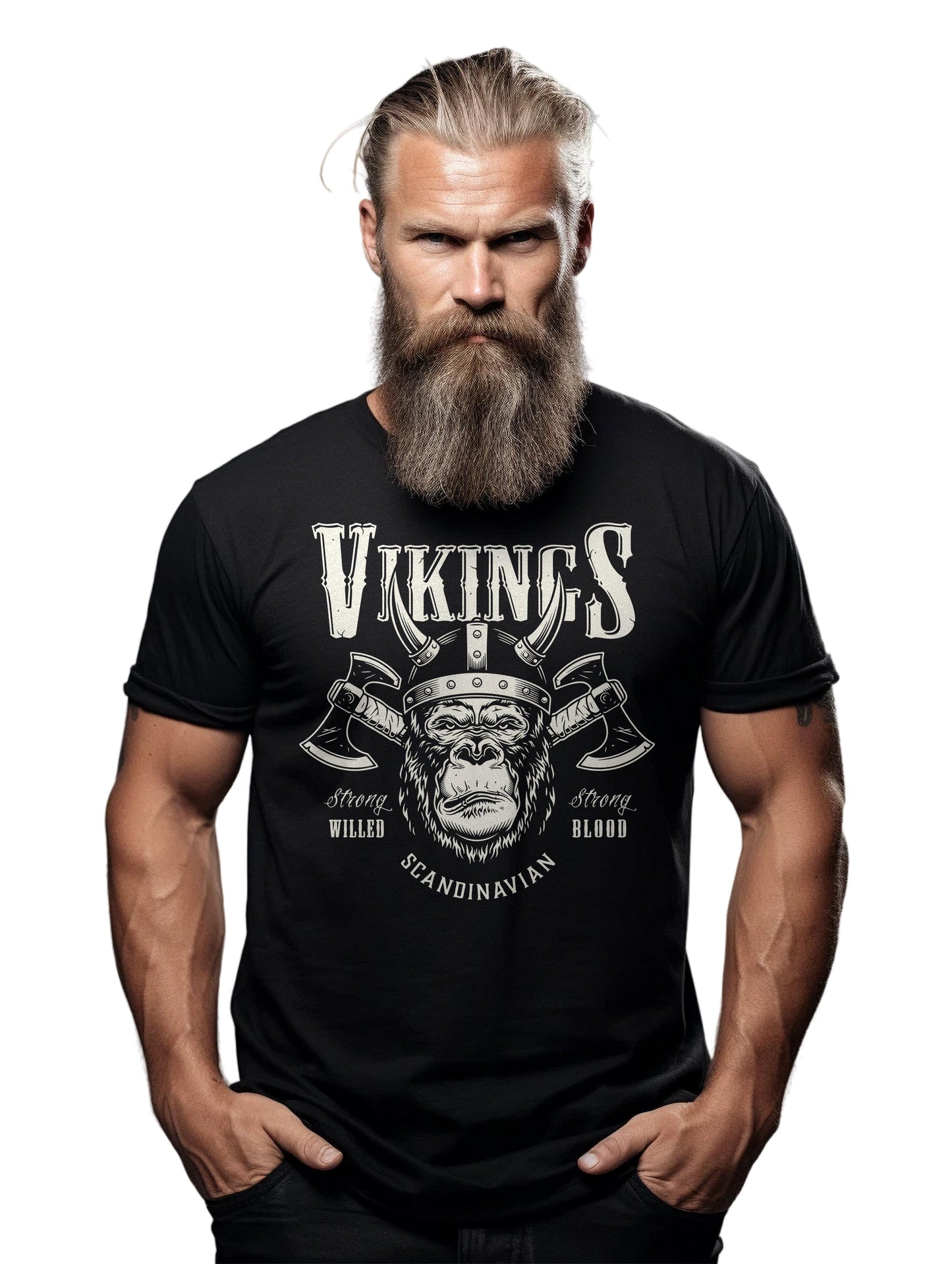 Gorilla & Axe Viking Funny TShirt T-Shirt