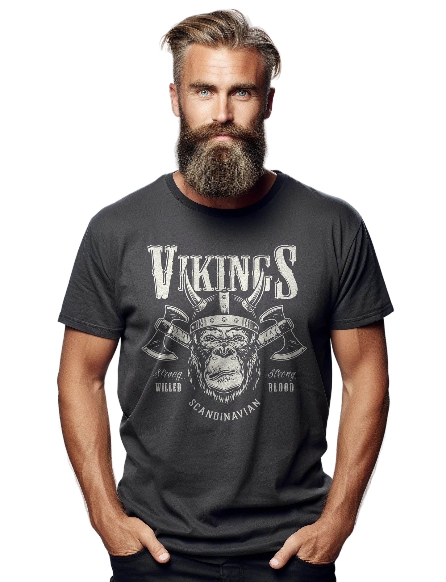 Gorilla & Axe Viking Funny TShirt T-Shirt