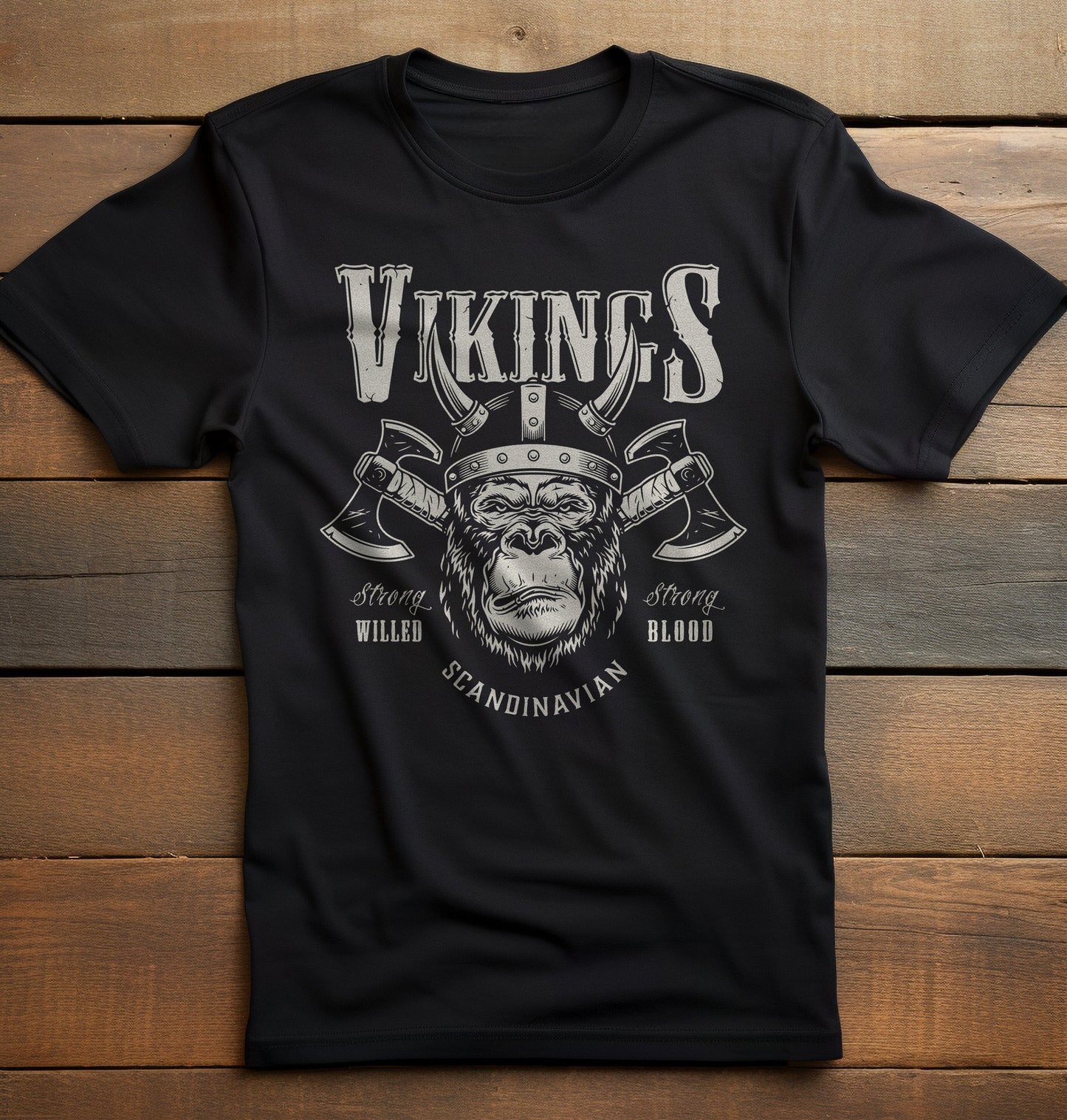 Gorilla & Axe Viking Funny TShirt T-Shirt