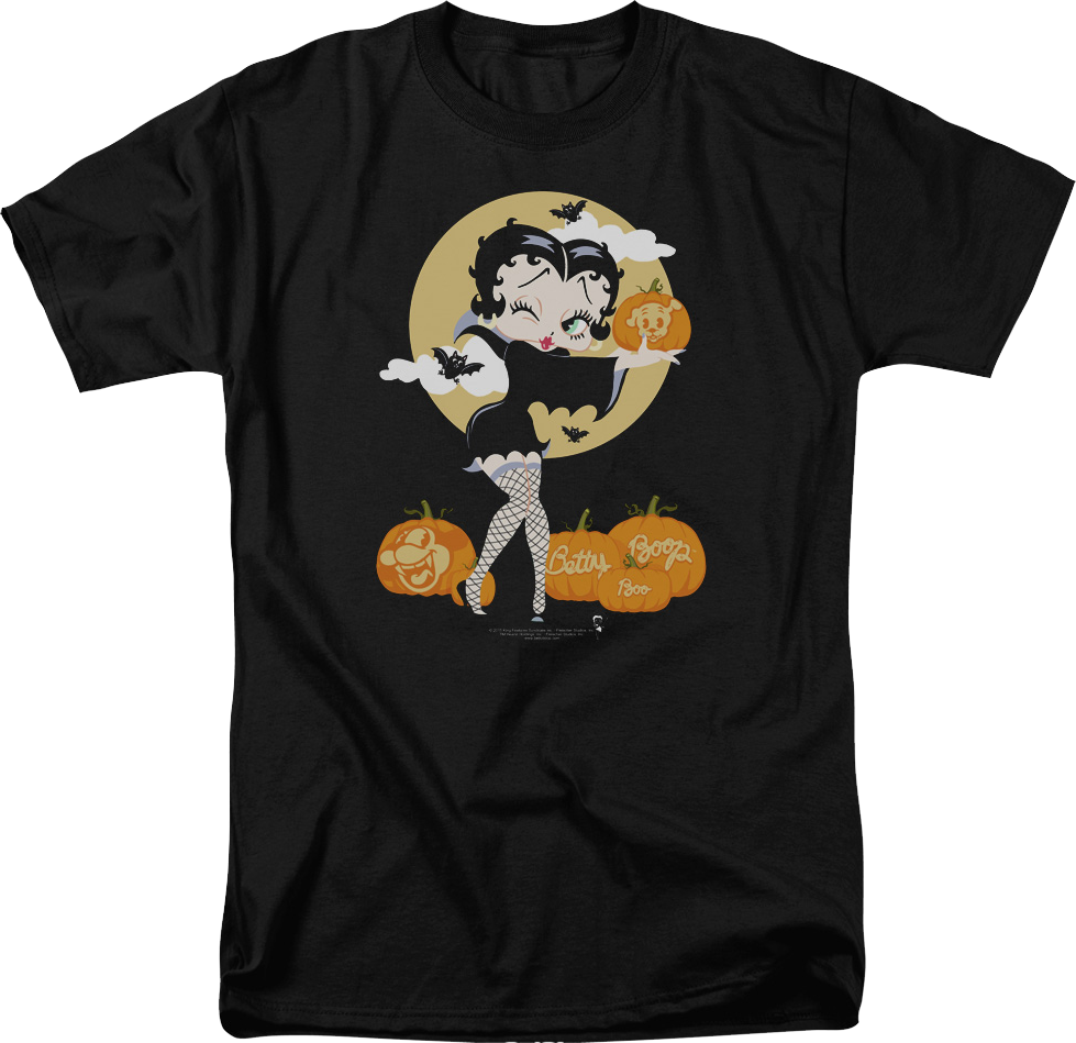 Halloween Pumpkin Patch Betty Boop T-Shirt