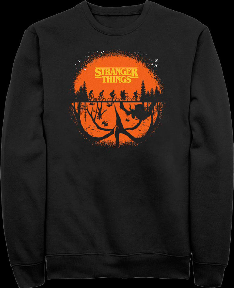 Halloween Silhouettes Stranger Things Sweatshirt