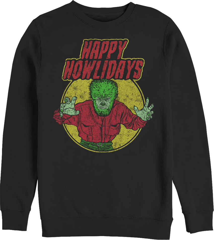 Happy Howlidays Wolf Man Sweatshirt