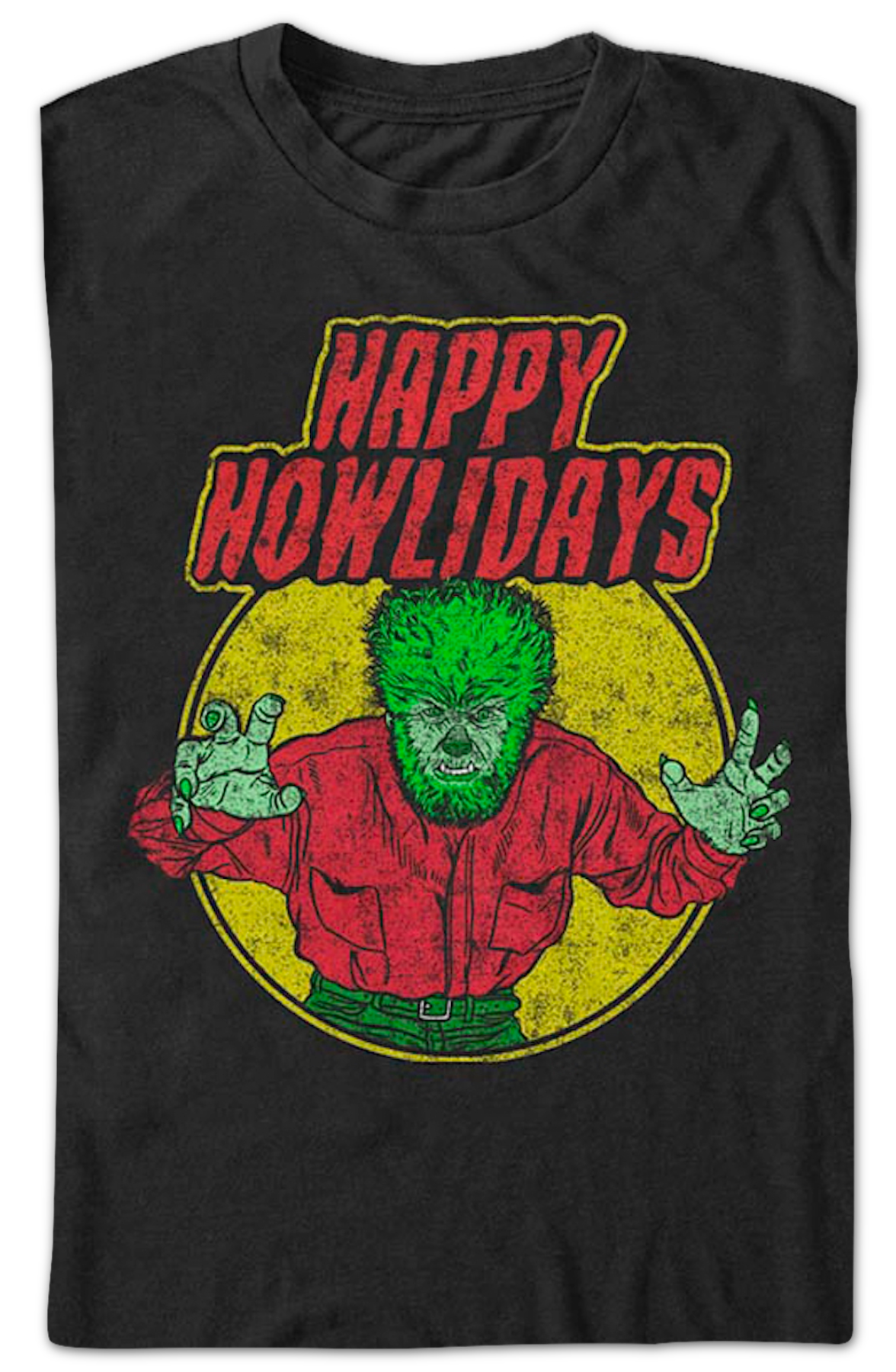 Happy Howlidays Wolf Man T-Shirt