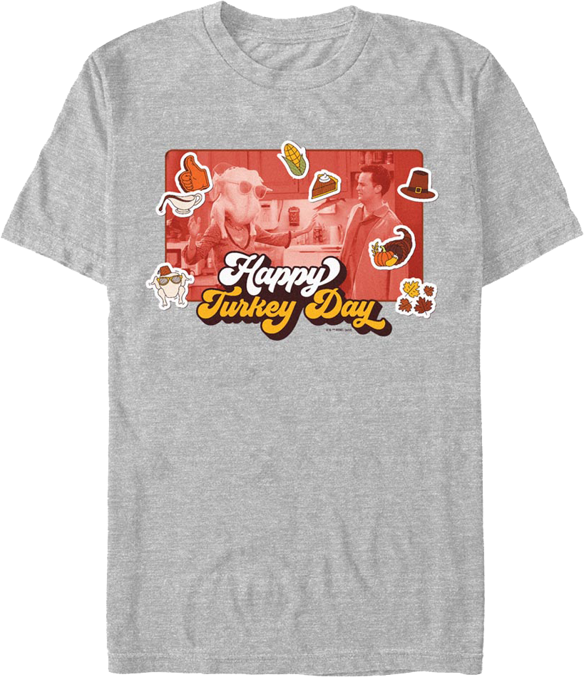 Happy Turkey Day Collage Friends T-Shirt