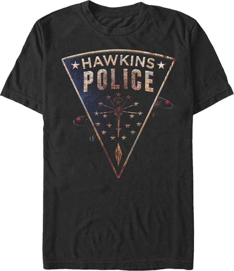 Hawkins Police Rats Patch Stranger Things T-Shirt