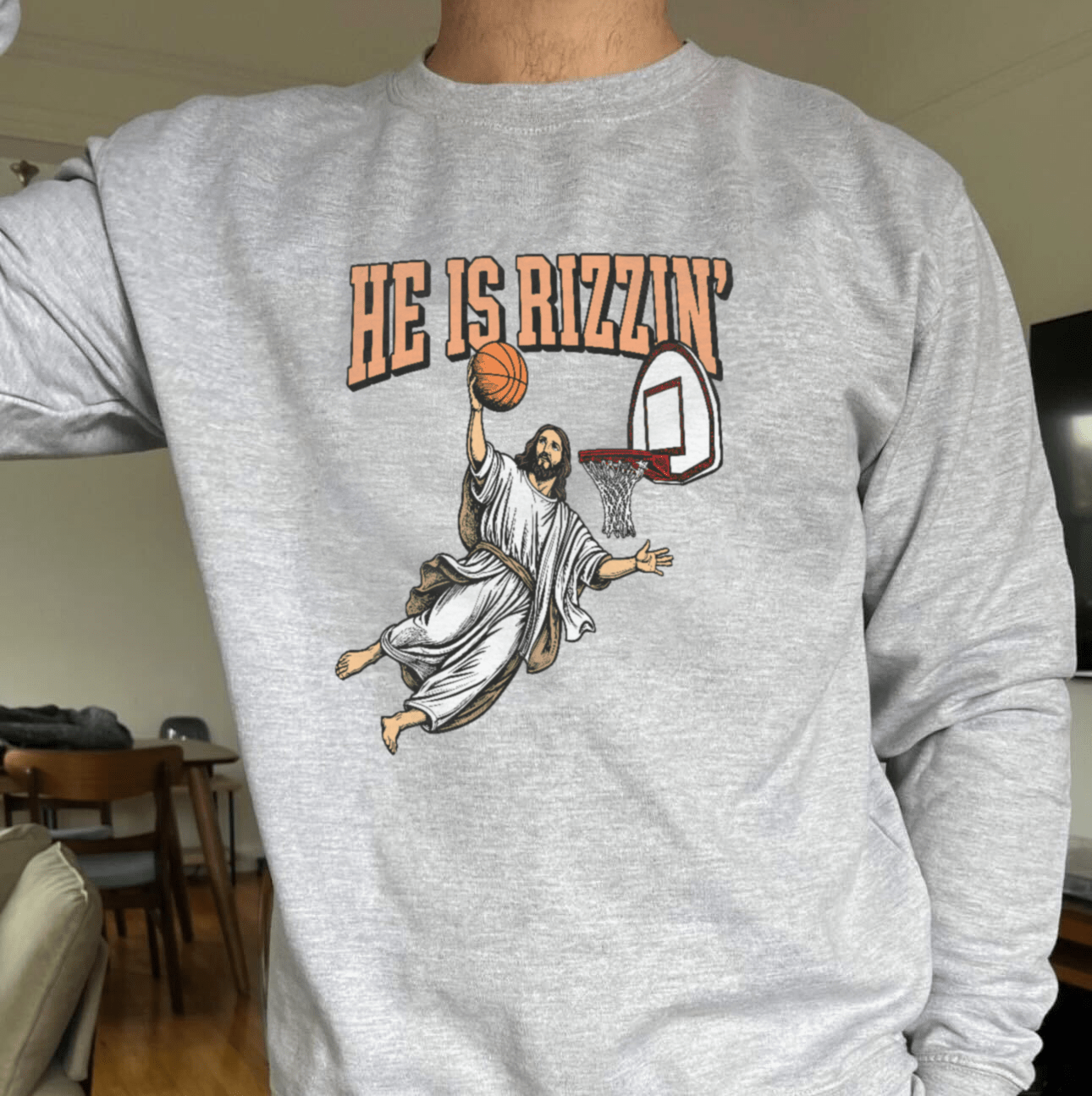 He is Rizzin' Crewneck Sweatshirt