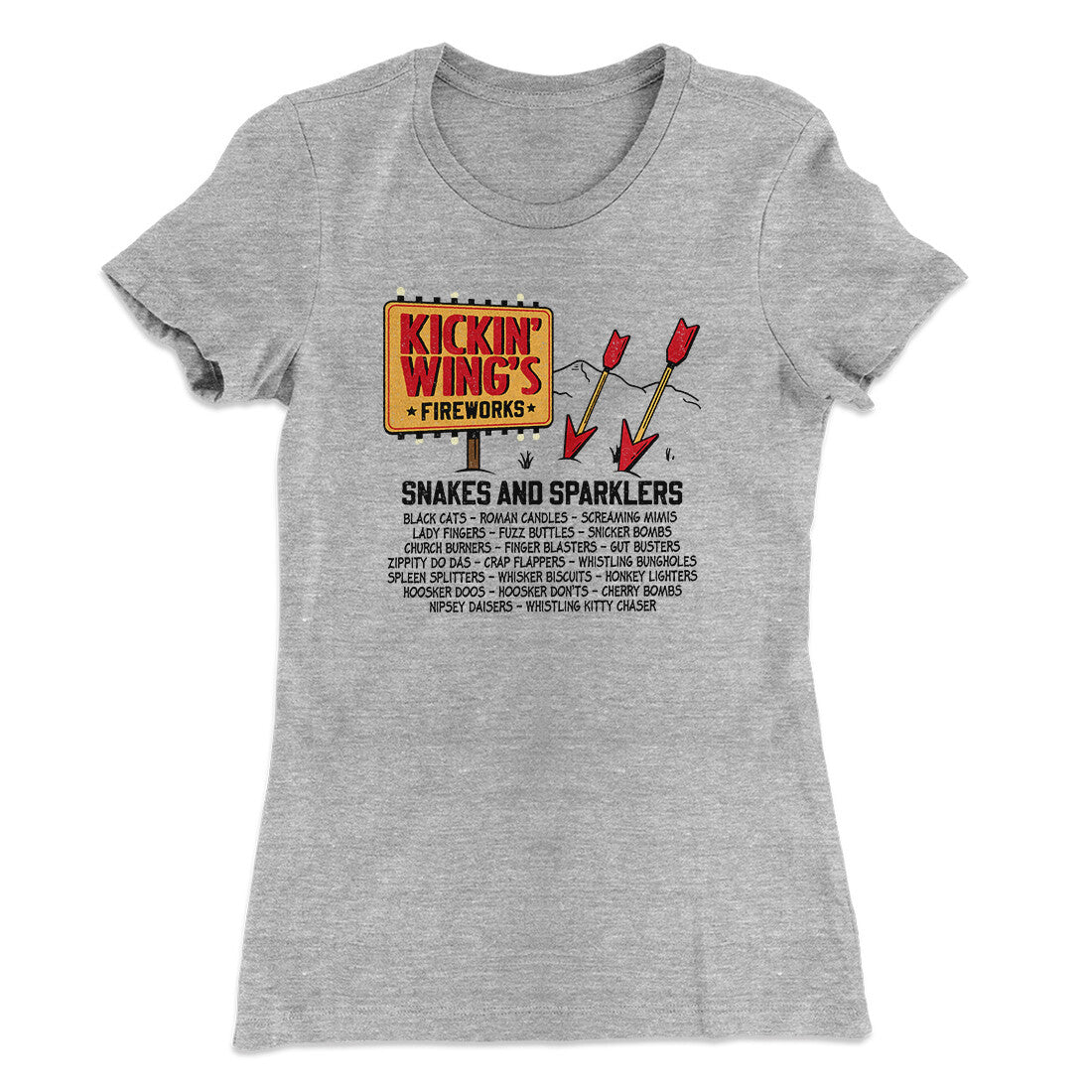 Kickin' Wing's Fireworks Women's T-Shirt