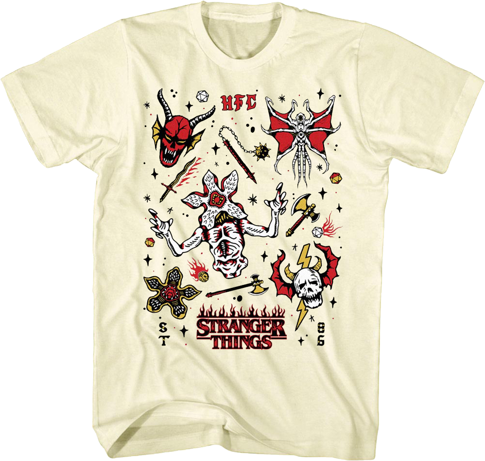 Hellfire Club Collage Stranger Things T-Shirt