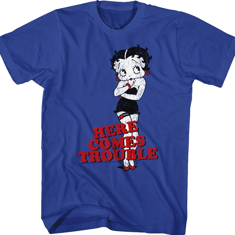 Here Comes Trouble Betty Boop T-Shirt