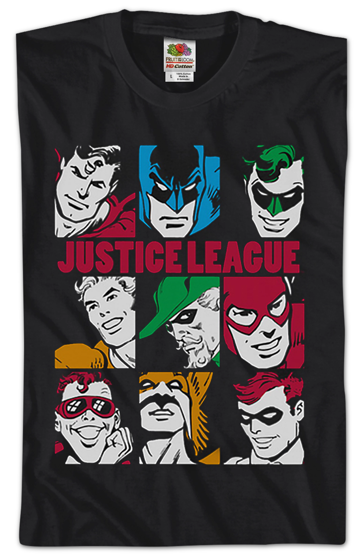 Hero Faces Justice League T-Shirt