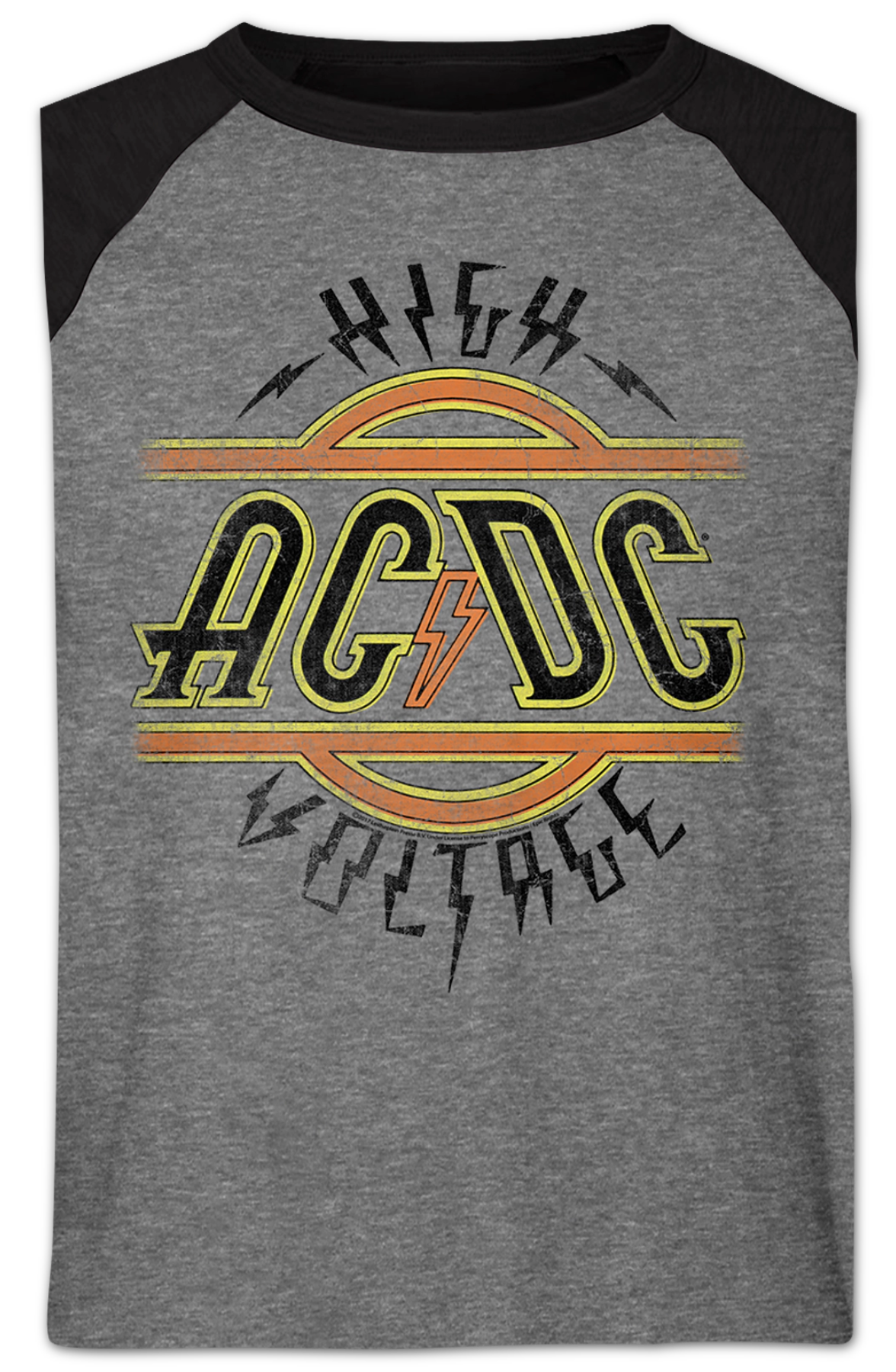 High Voltage ACDC Raglan Baseball Shirt