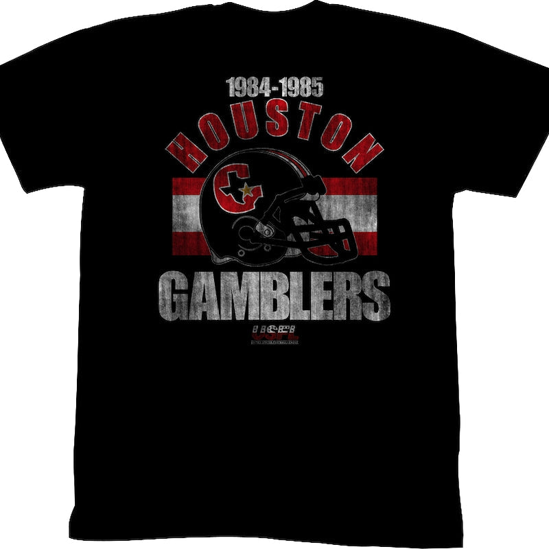 Black Houston Gamblers USFL T-Shirt