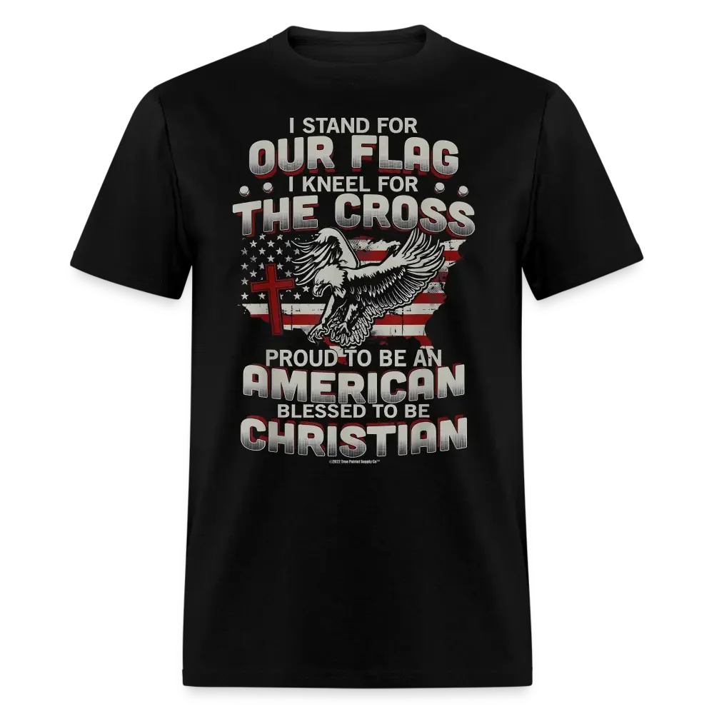 I Stand For Our Flag I Kneel For The Cross Proud American Christian Unisex Classic T-Shirt