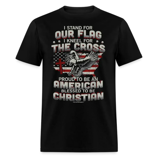 I Stand For Our Flag I Kneel For The Cross Proud American Christian Unisex Classic T-Shirt