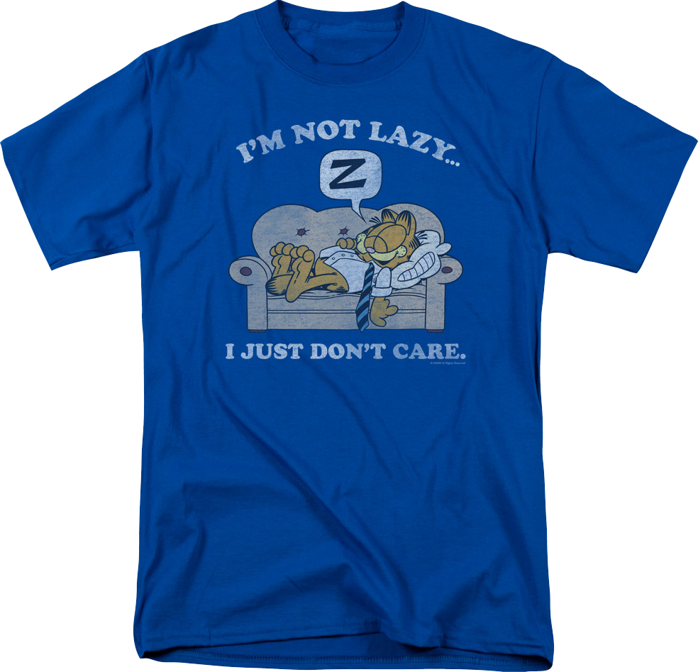 I'm Not Lazy I Just Don't Care Garfield T-Shirt